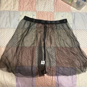 Black Sheer Women's Skirt